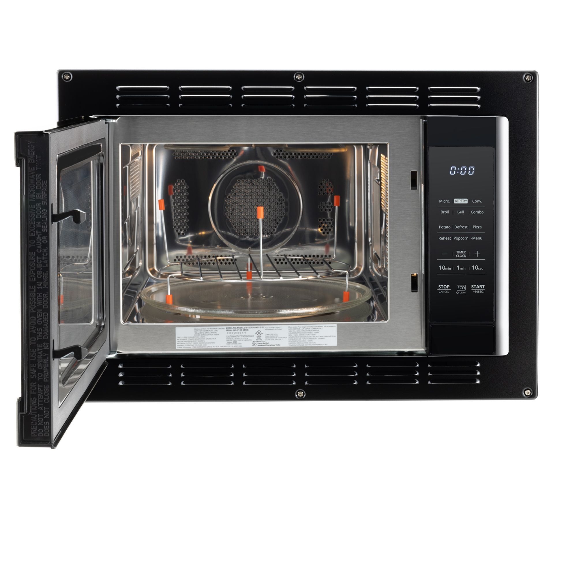 RV Microwave 1.0 CF | Black Convection  + Air Fryer
