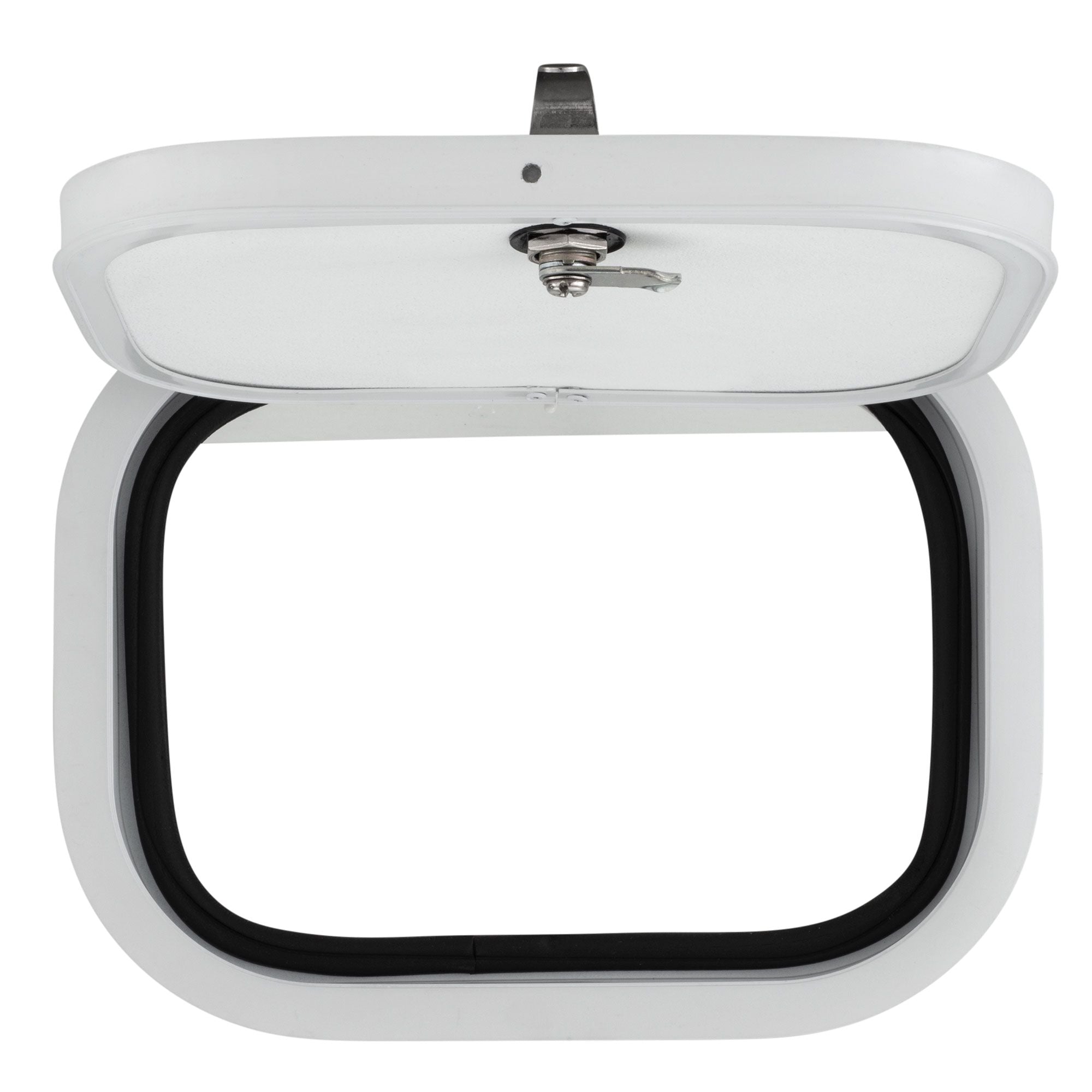 RV Compartment Door | Round | White | 12" X 9"