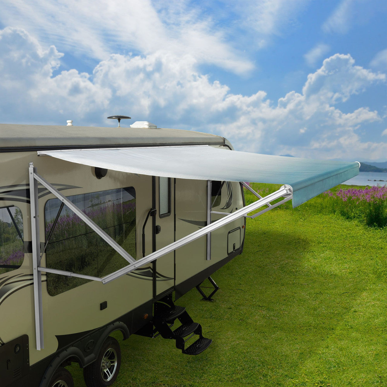 RecPro RV Awning Electric Assembly | White