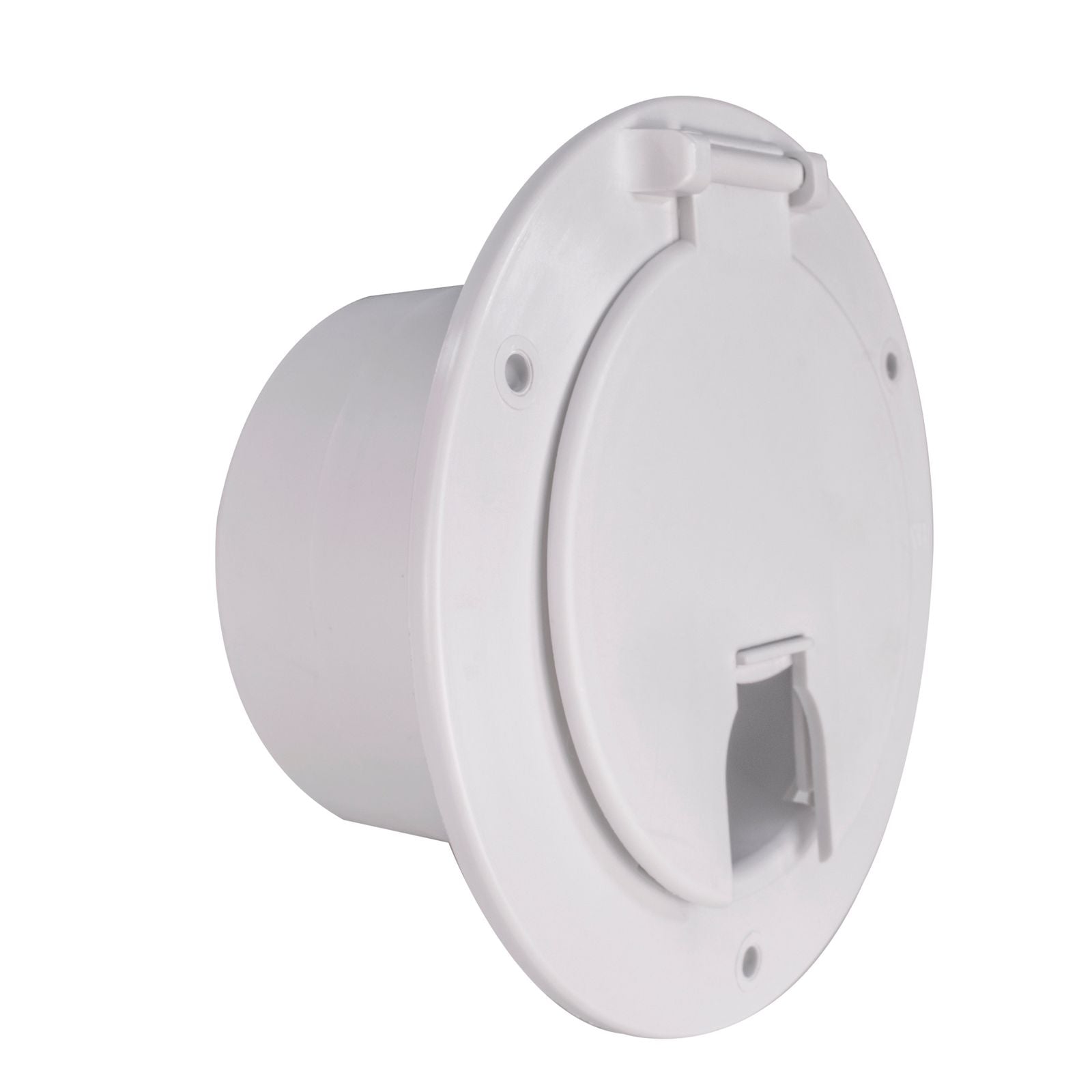 RV Round Power Cord Cover | White
