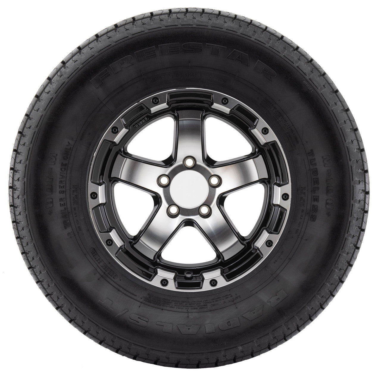 RV Tire and Wheel Package | T08 Black Machine