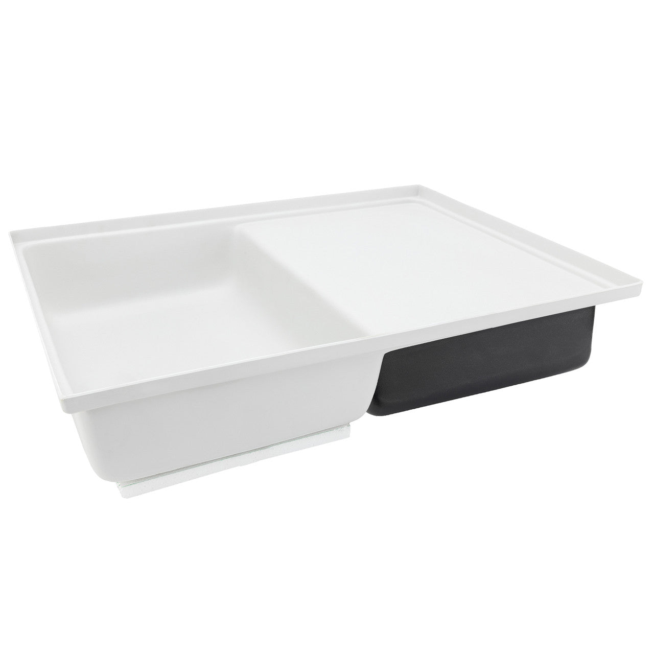 RV Toilet Mount Shower Pan Combo 32" x 23" Left Drain | White