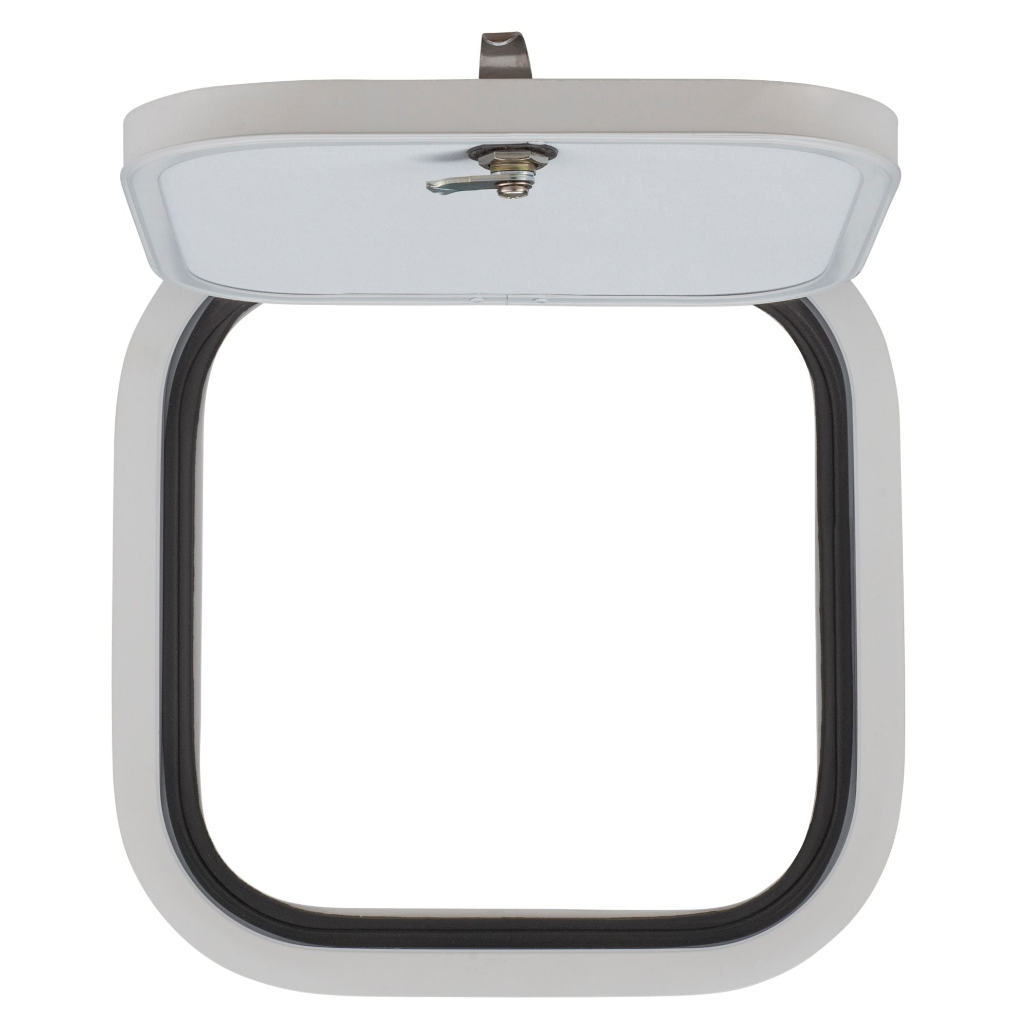 RV Compartment Door | Round | White | 13" X 13"