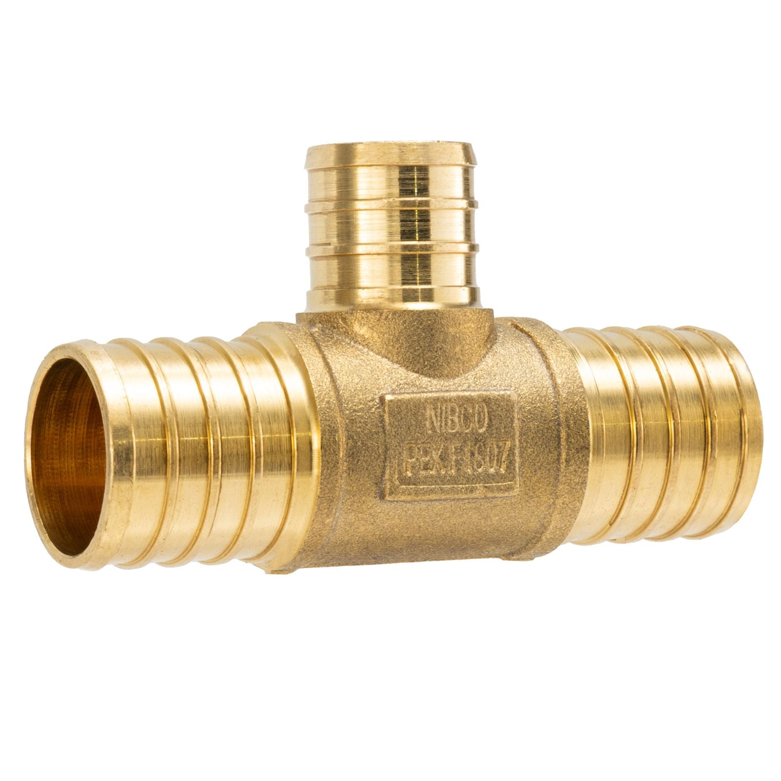 RV 1 in. Brass PEX-B Barb Tee | 3-Way Mender Joiner Connector