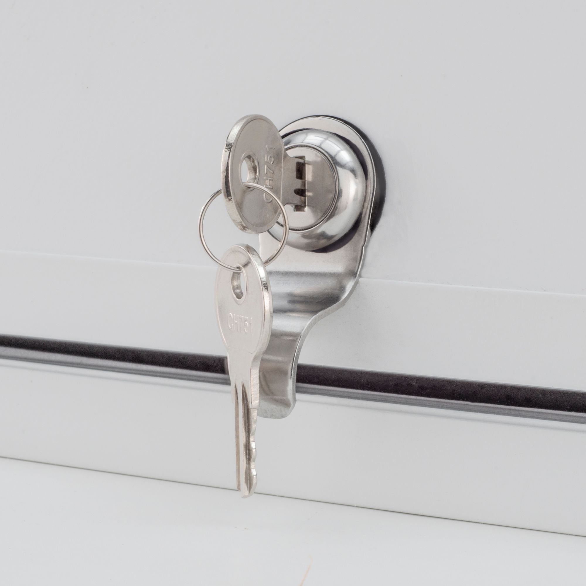 RV Compartment Door | Round | White | 24" X 12"