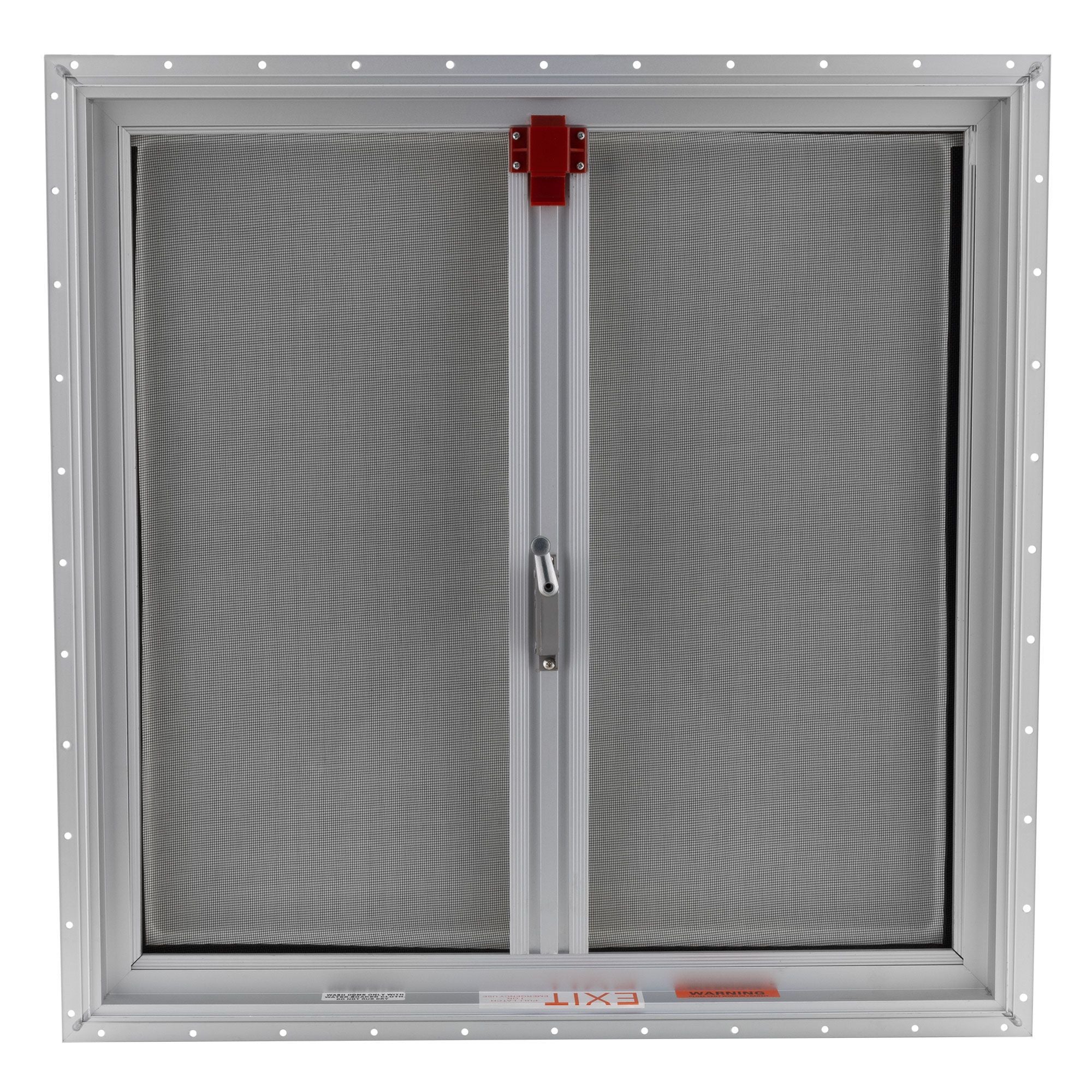 Heng's RV Escape Hatch & Exit Vent | 2" White Metal Garnish | 26" X 26"