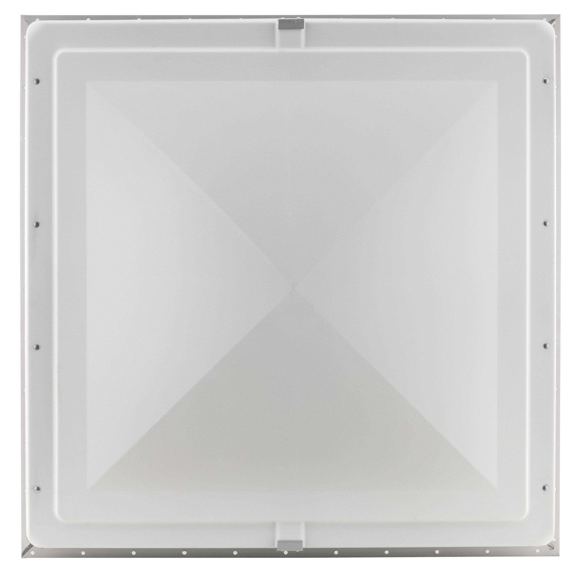 Heng's RV Escape Hatch & Exit Vent | 2" White Metal Garnish | 26" X 26"
