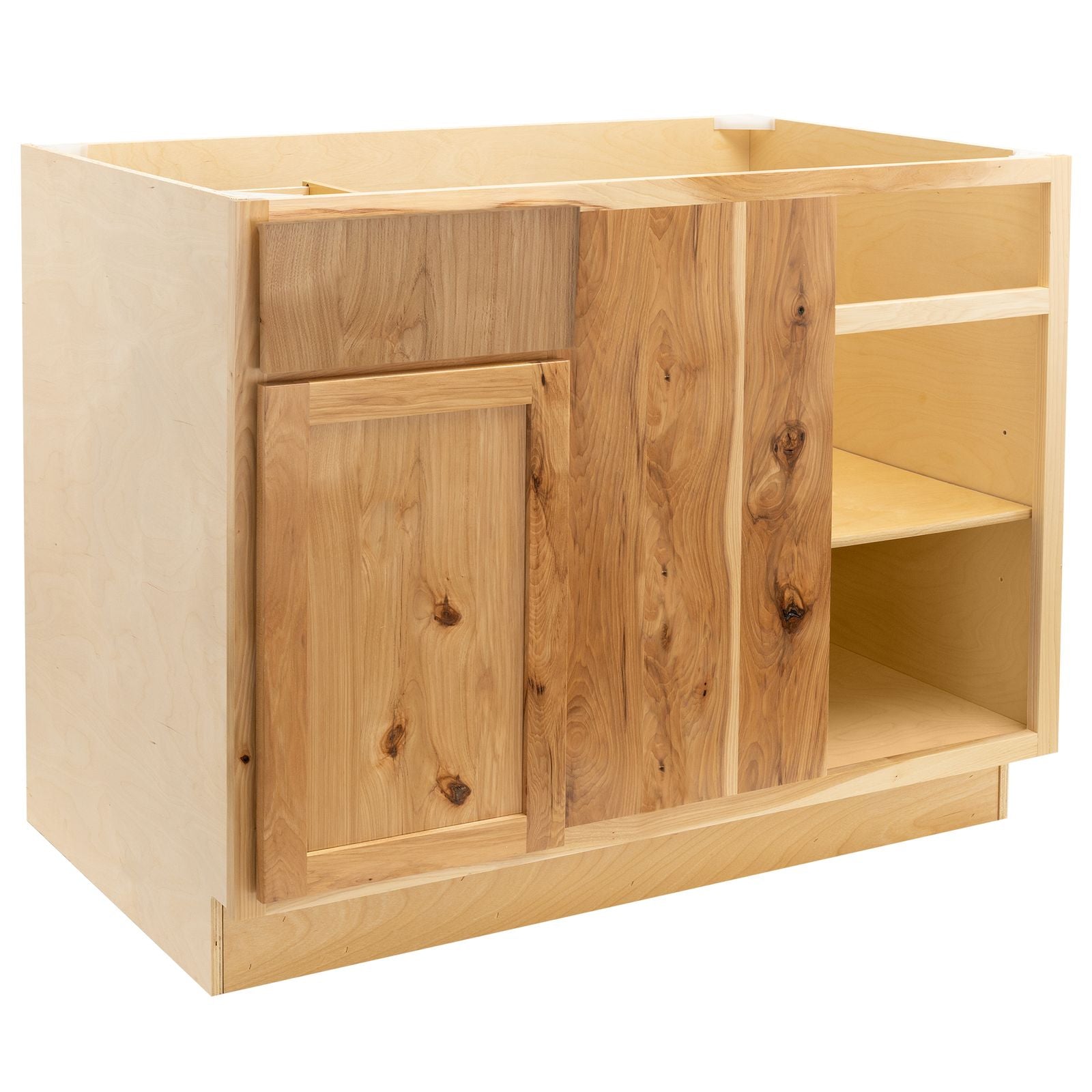 RV Blind Base Corner Cabinet | Rustic Hickory