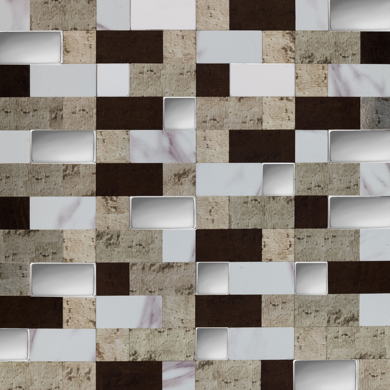 RV Backsplash Peel and Stick | Artic Stone Mosaic Tile | 12" x 12"