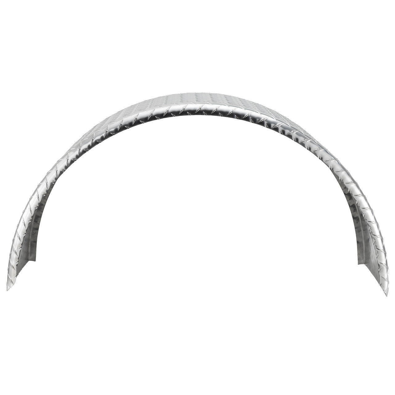 Trailer Fender | Aluminum Diamond Plate | Round Top | 8" x 34" x 17"