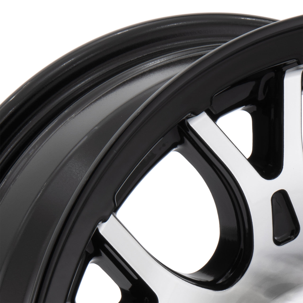RV Aluminum Wheel T16 | Black Machine Finish for Trailers
