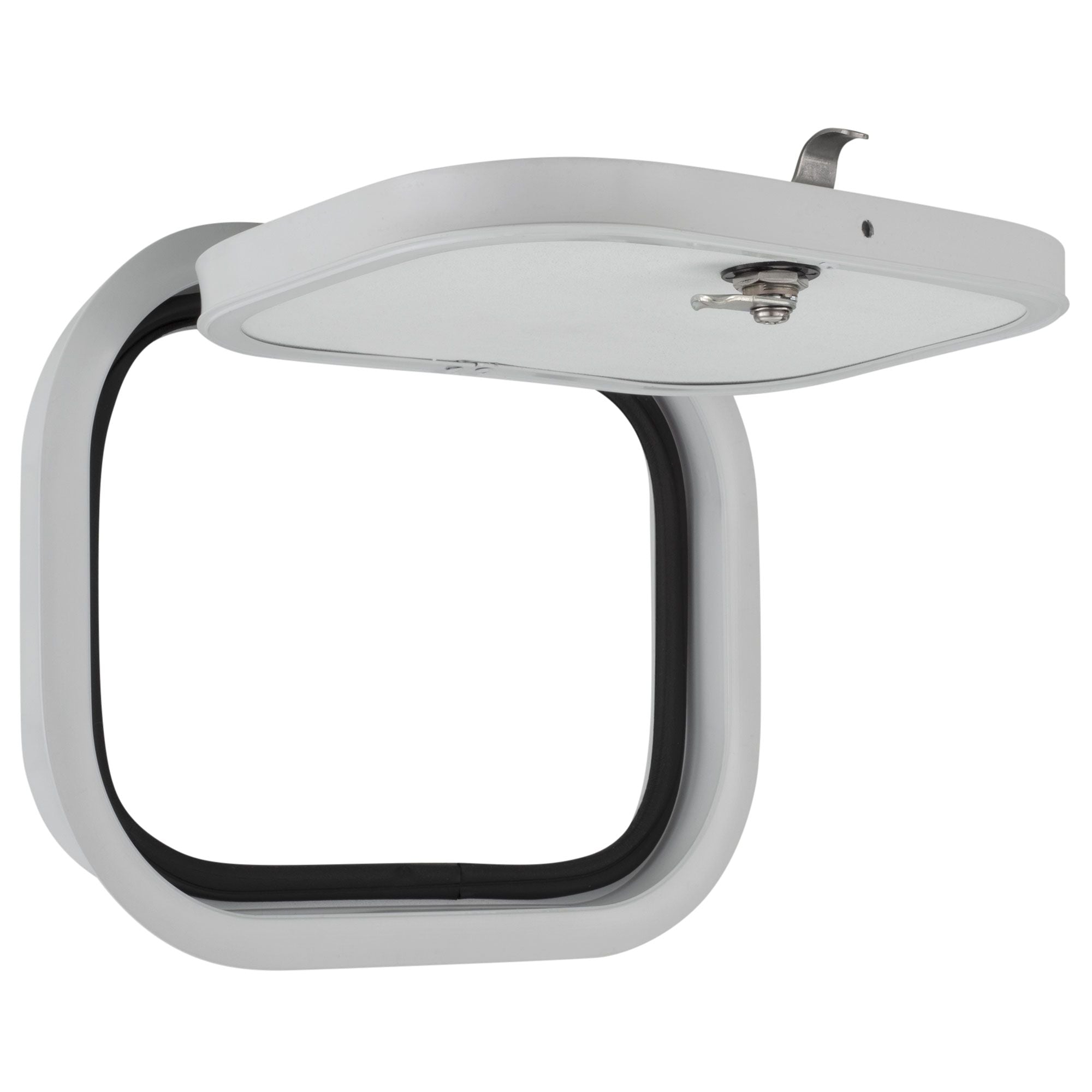 RV Compartment Door | Round | White | 12" X 9"