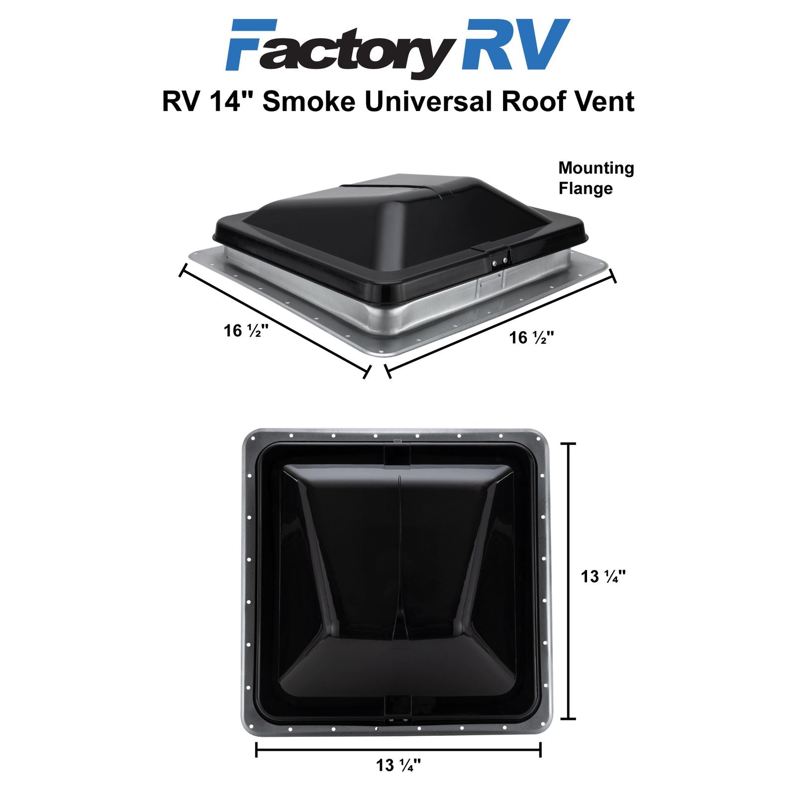 Heng's RV Roof Vent 14" | Manual Crank | Smoke Lid