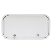 RV Compartment Door | Round | White | 24" X 12"