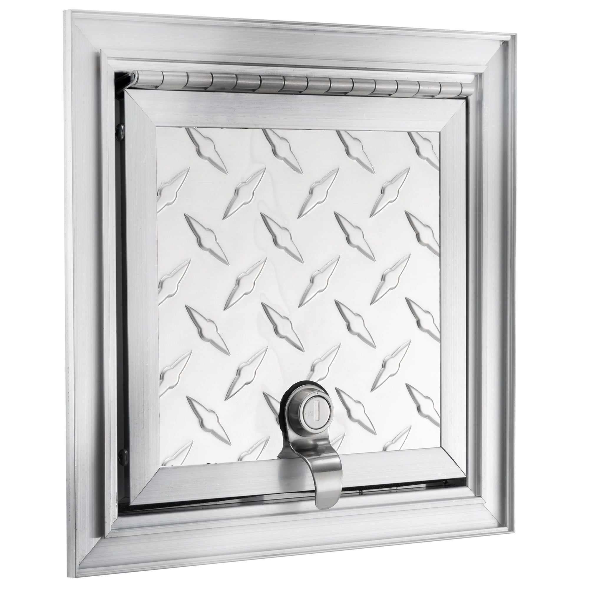 RV Compartment Door | Square Diamond Plated | 7" X 7"