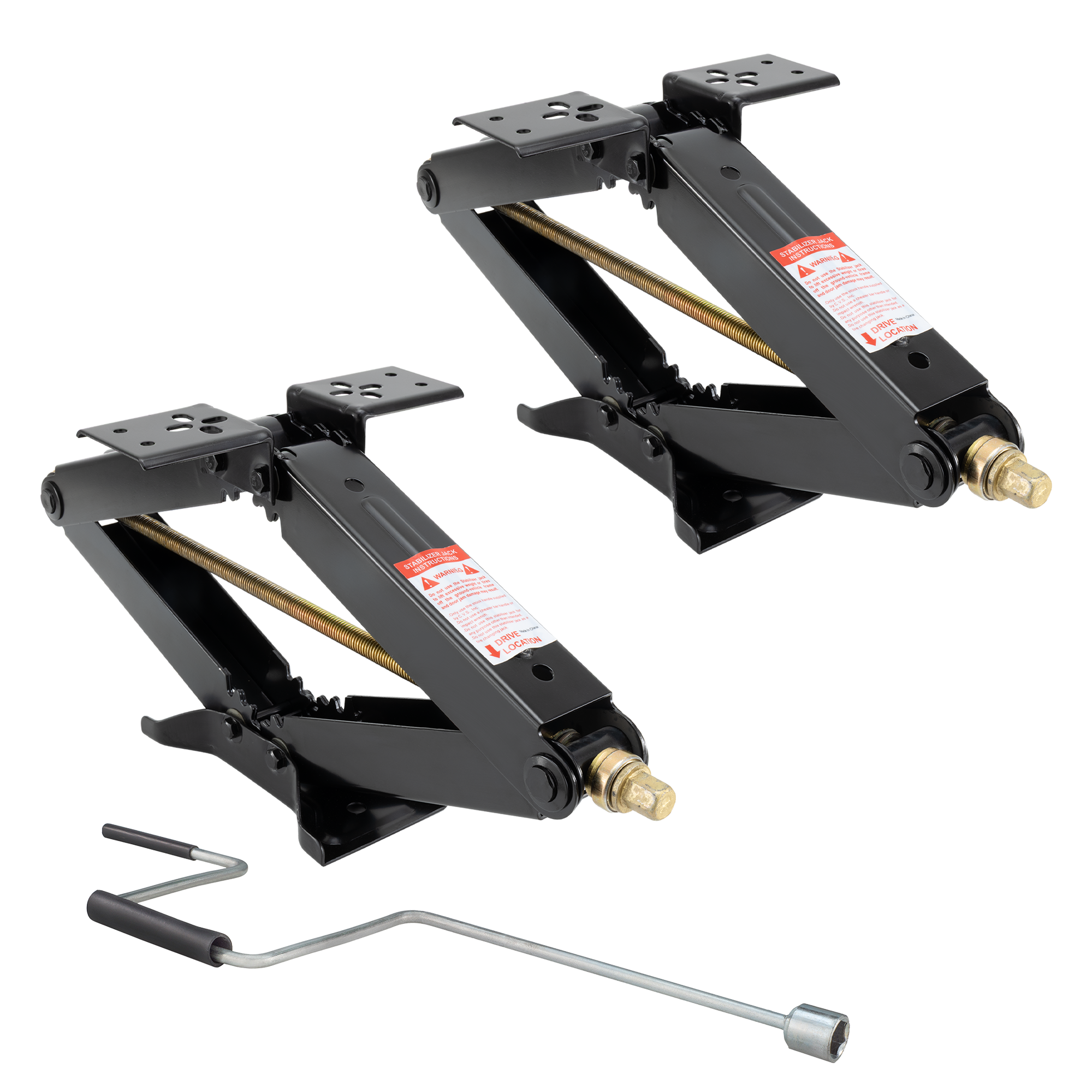RV Leveling Jacks | 7500 lb. | 24" | Scissor Jacks and Stabilizing | With Handle