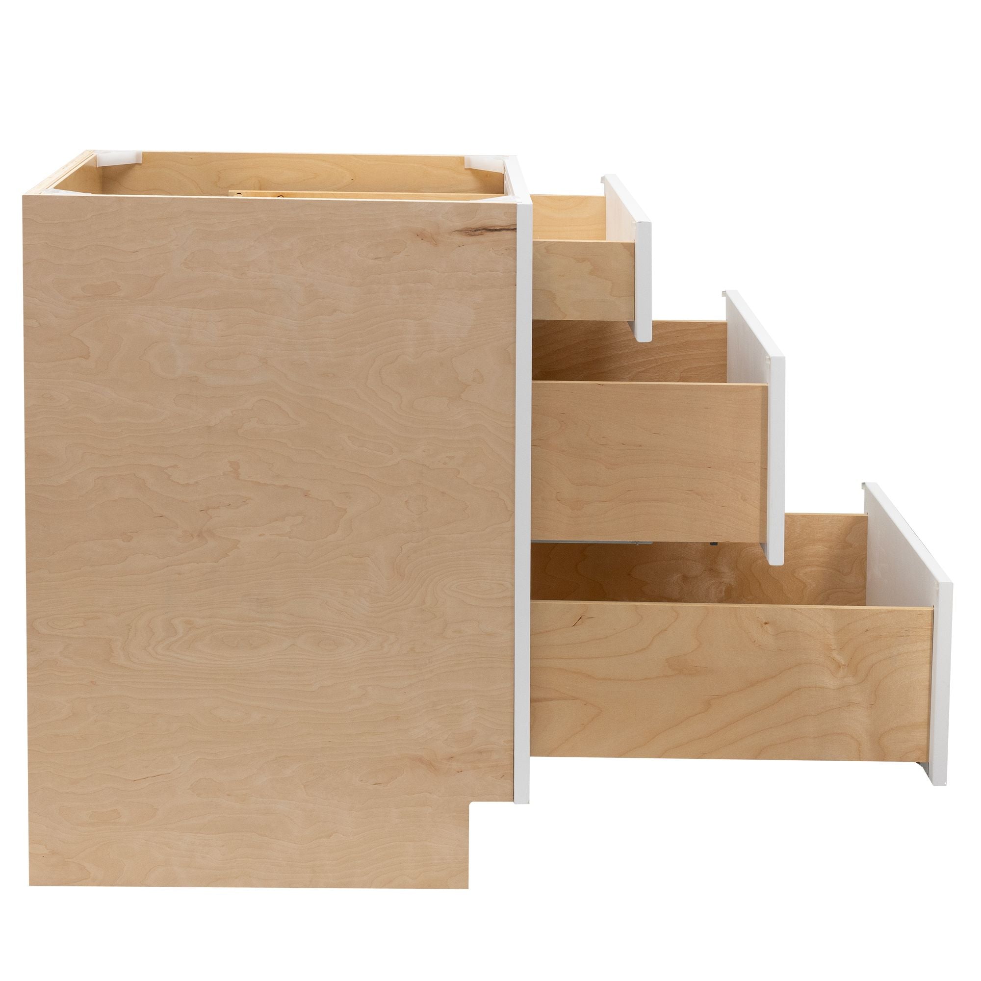 RV 3 Drawer Pots And Pans Base Cabinet | Pure White