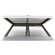 Heng's RV Escape Hatch & Exit Vent | 2" White Metal Garnish | 26" X 26"