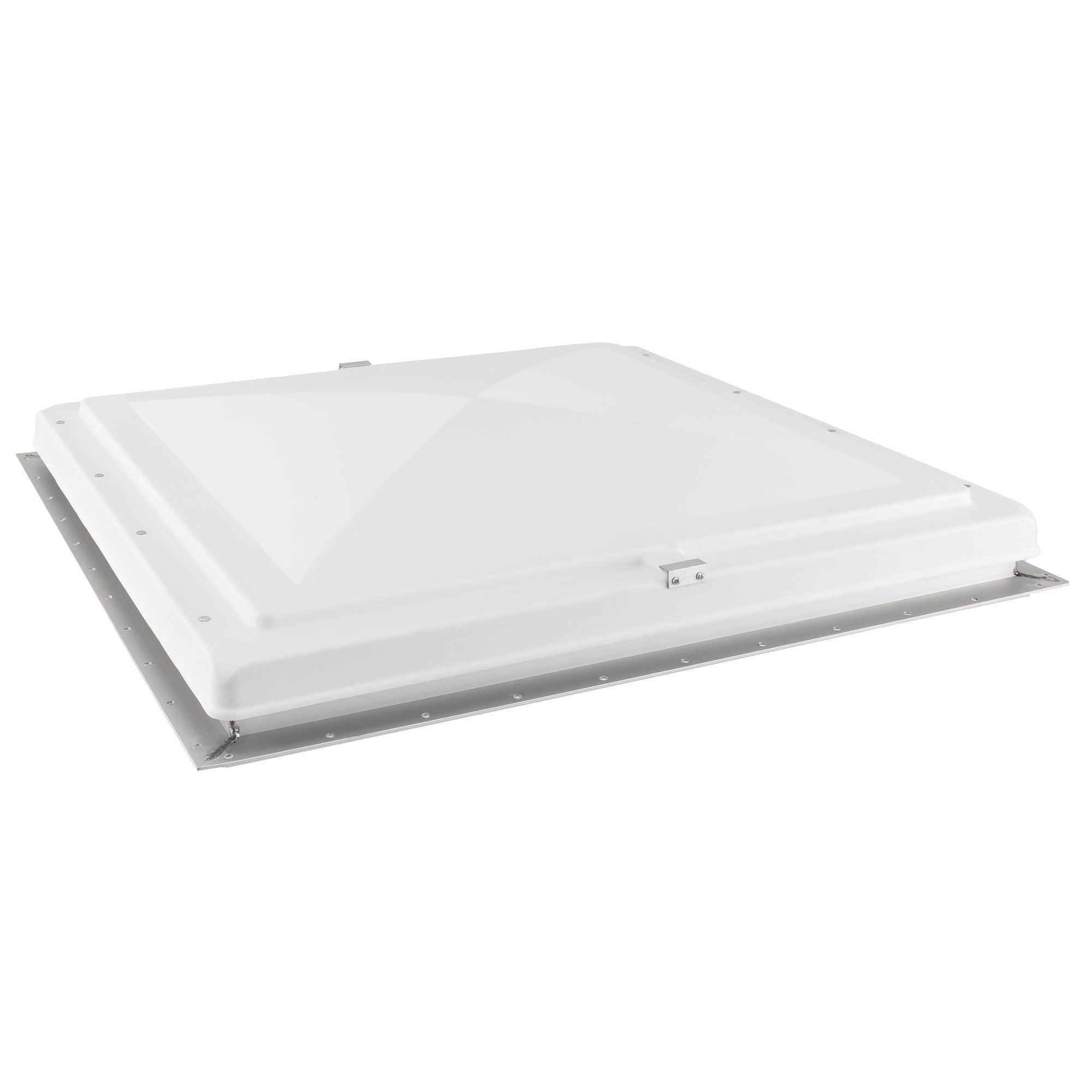 Heng's RV Escape Hatch & Exit Vent | 2" White Metal Garnish | 26" X 26"