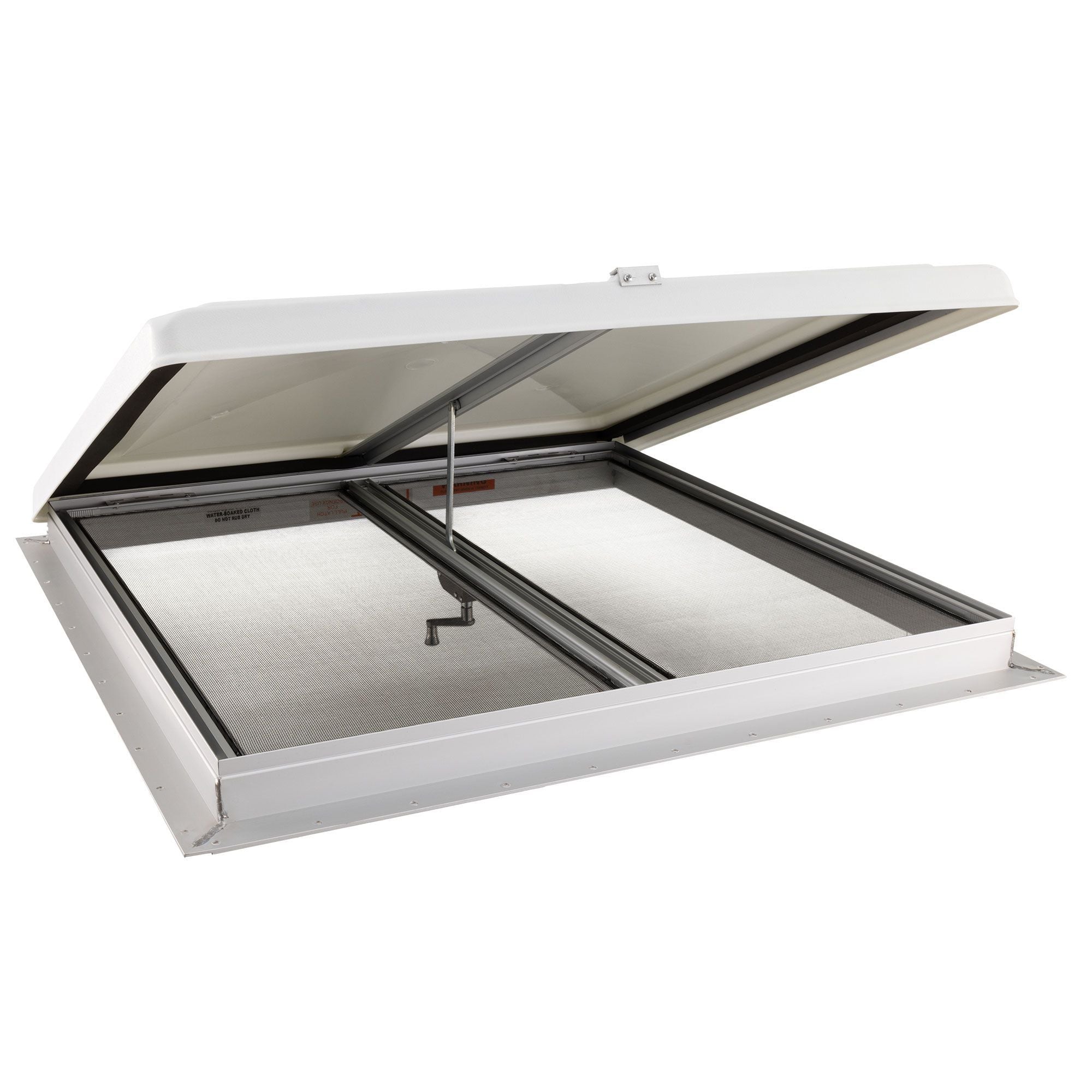 Heng's RV Escape Hatch & Exit Vent | 2" White Metal Garnish | 26" X 26"