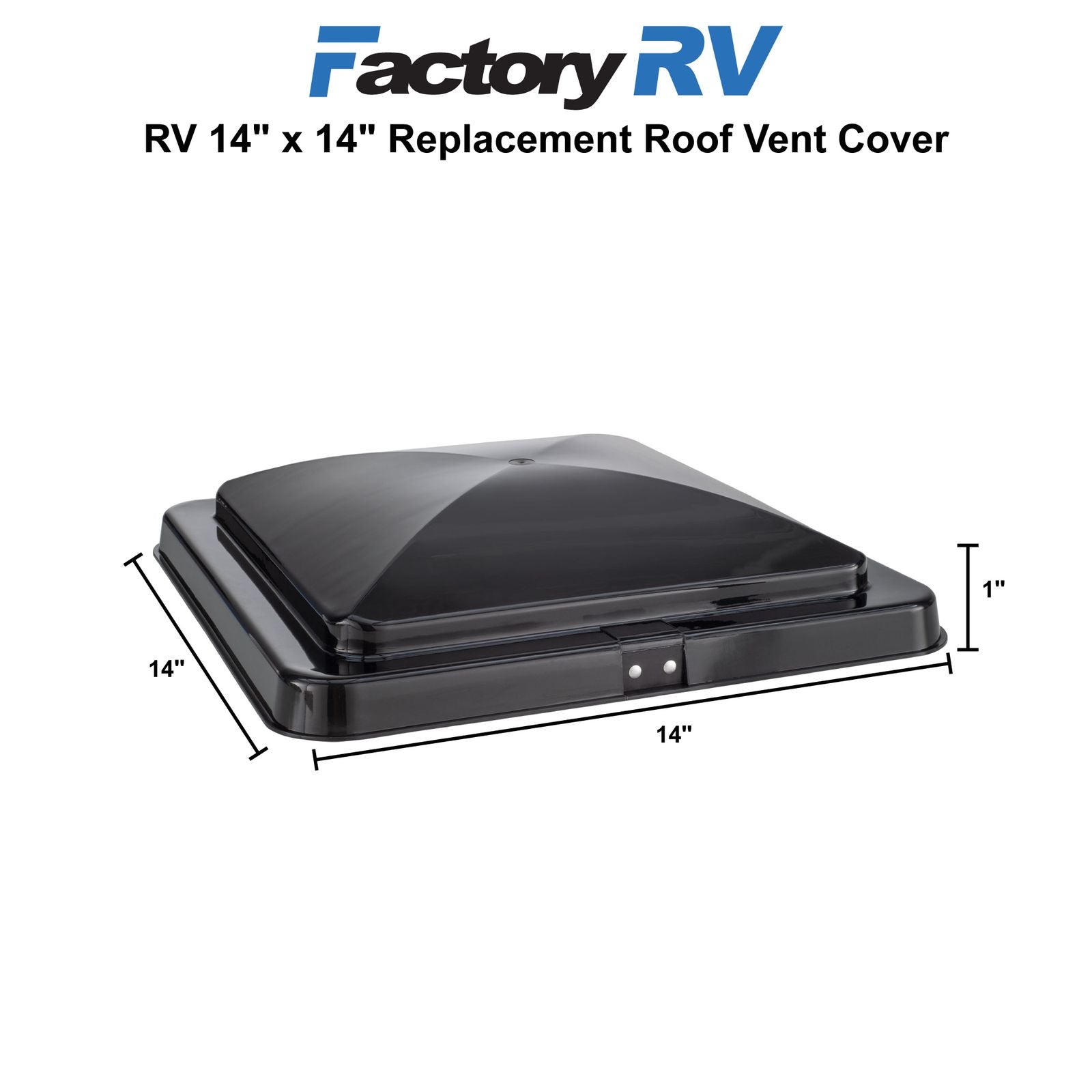 Heng's RV Camper Vent Cover | 14" x 14" Replacement Roof Vent Cover | Black