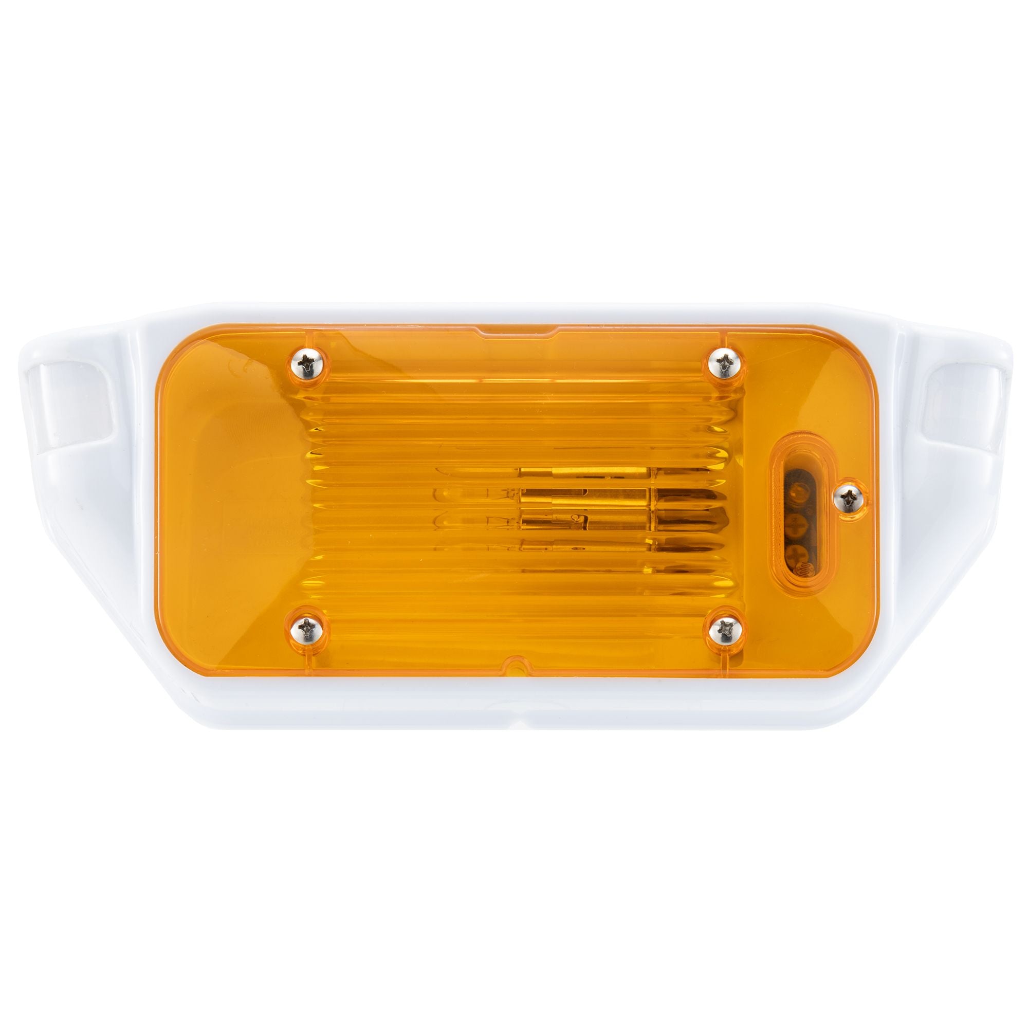 Electric - RV Motion Porch Light - 12V White Smart Amber Lens - Factory RV Surplus, image size:2000x2000