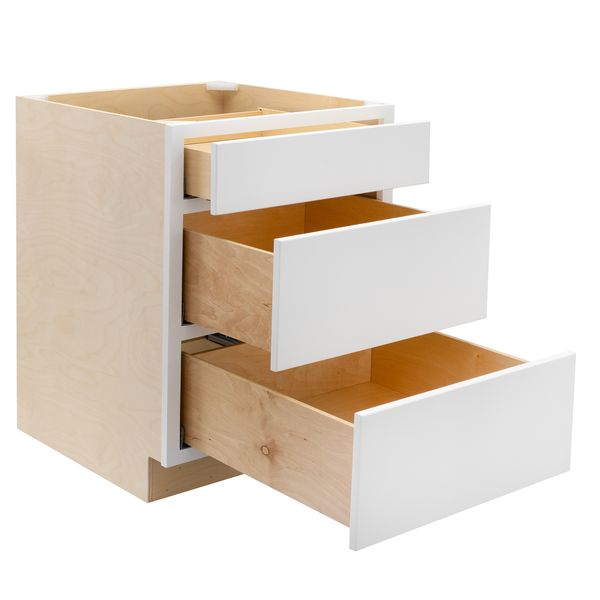 RV 3 Drawer Pots And Pans Base Cabinet | Pure White