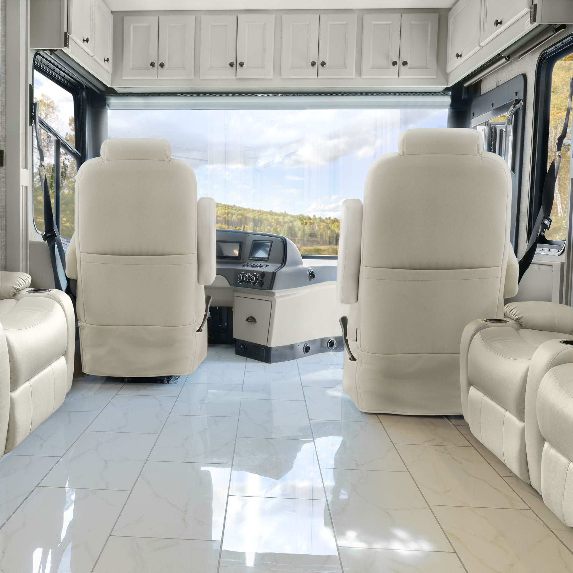 Camper Comfort RV Captain's Chair Set | Driver and Passenger | Ultrafabrics® Brisa® Original Birch