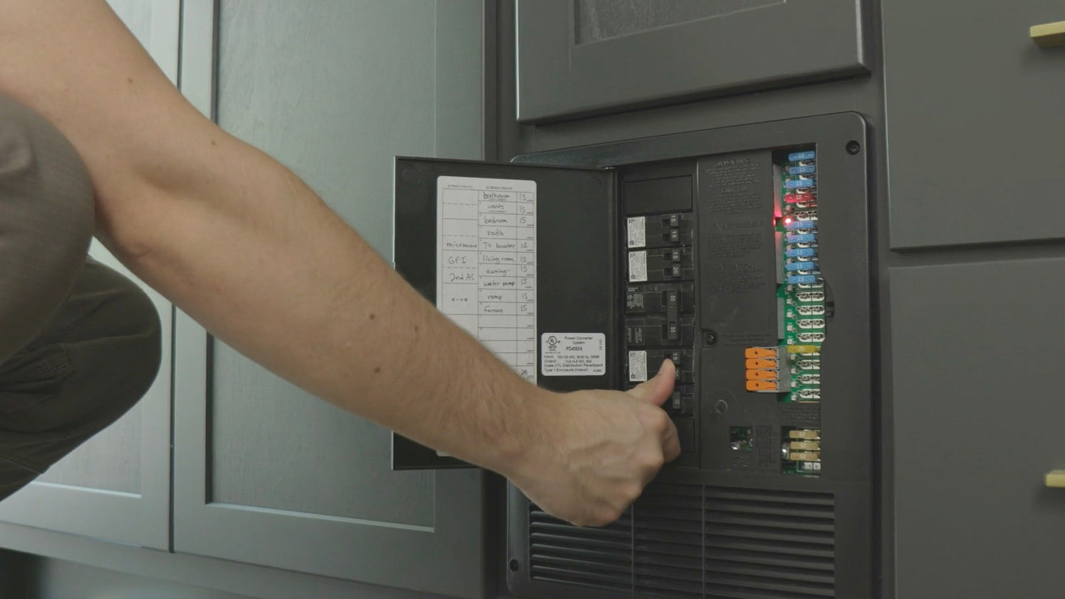 Turning the breaker back on at the panel for the whole RV