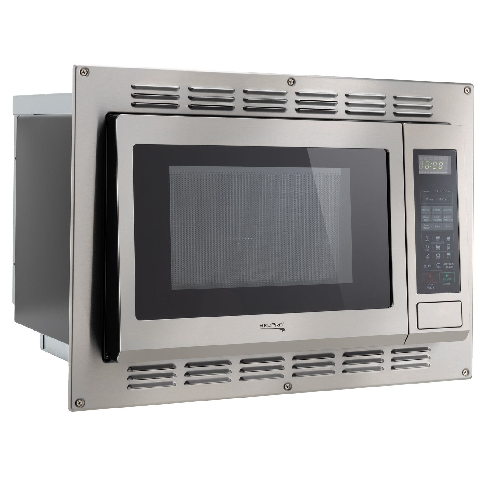 RecPro RV Microwave 1.1 CF. | Stainless Steel | Replaces Greystone and High Pointe