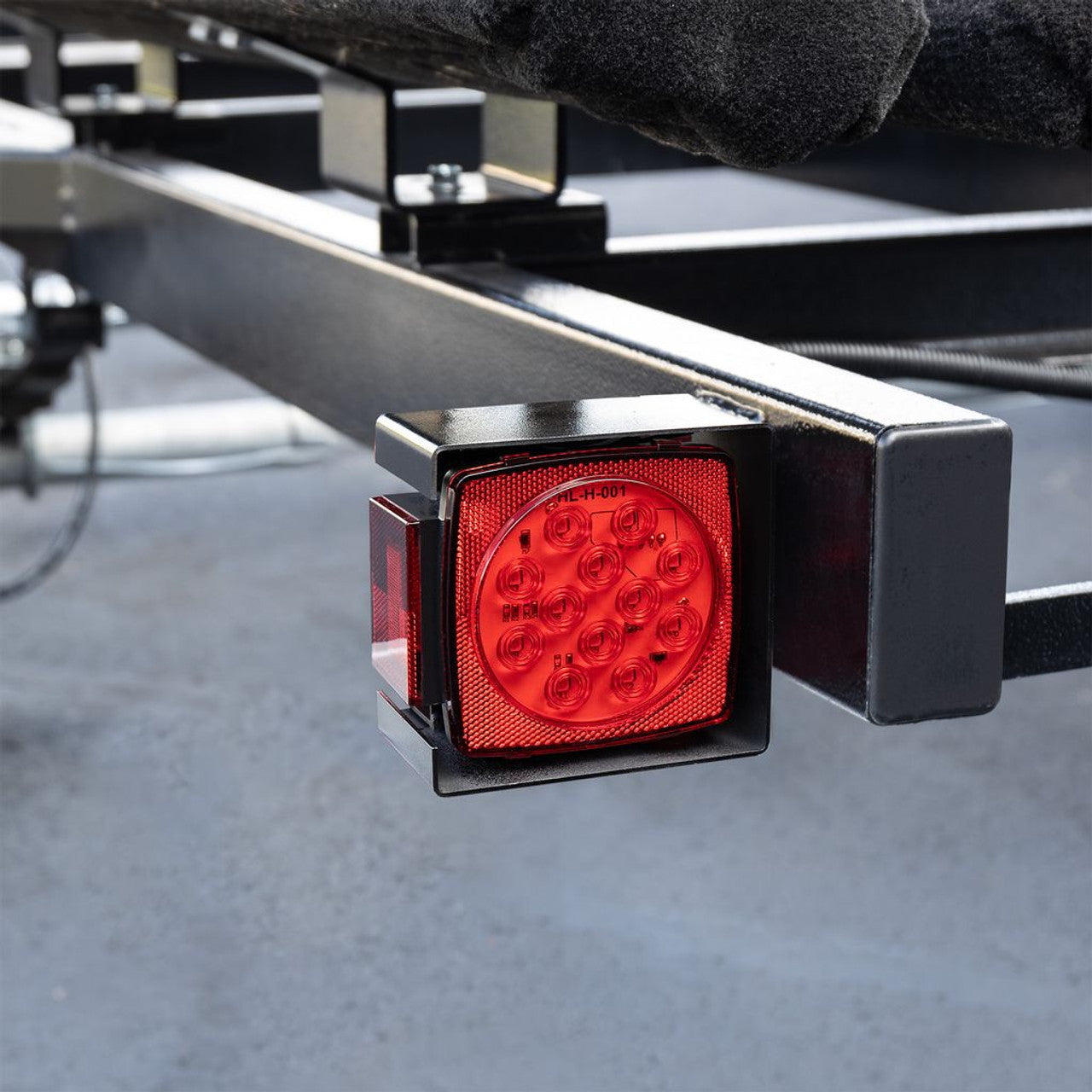 Trailer Square Tail Light Mounting Boxes | Steel | Set of Two