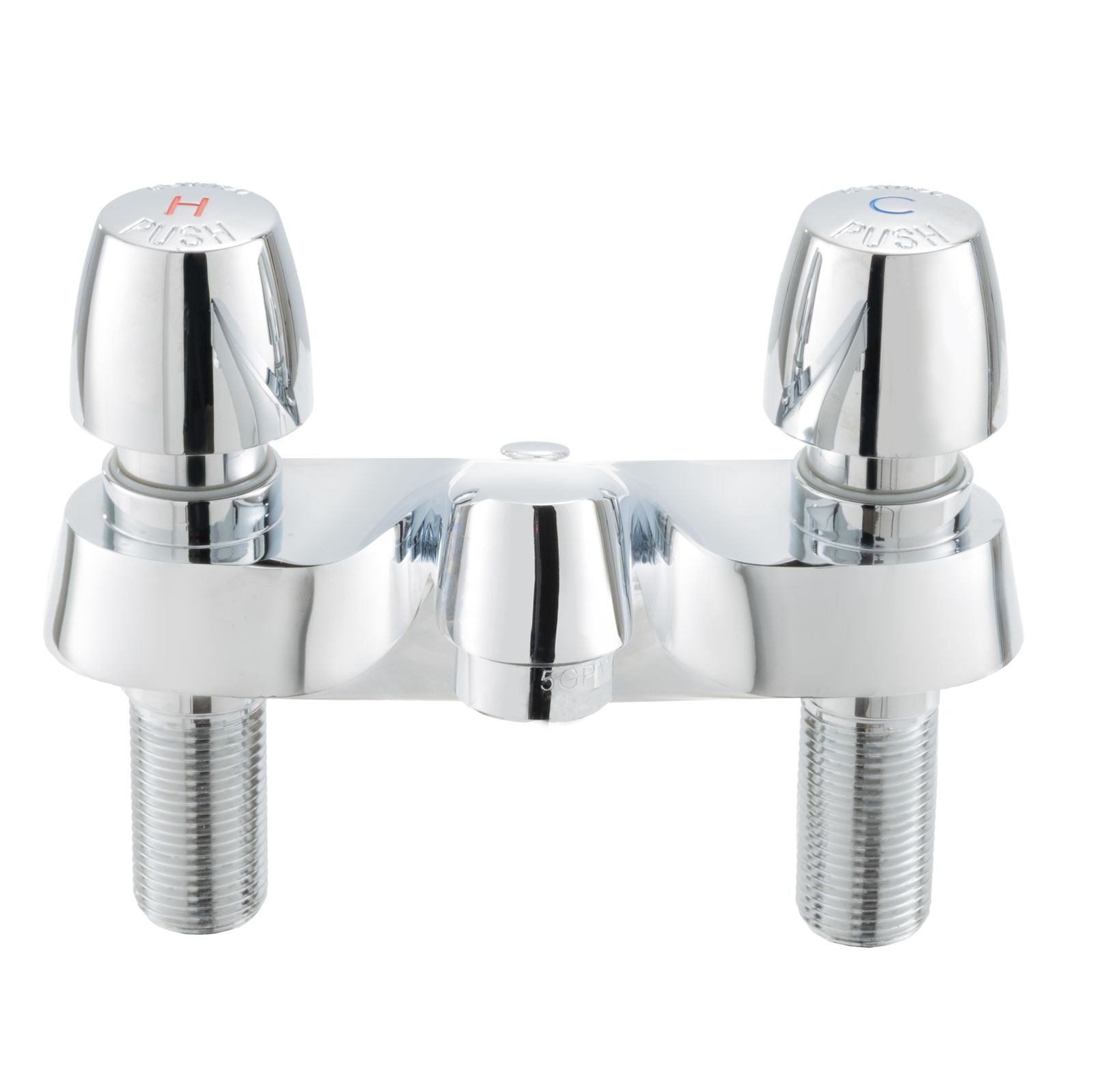 RV Faucet | Central Brass 3137-AN2 with Push Handles | With Hole Cover