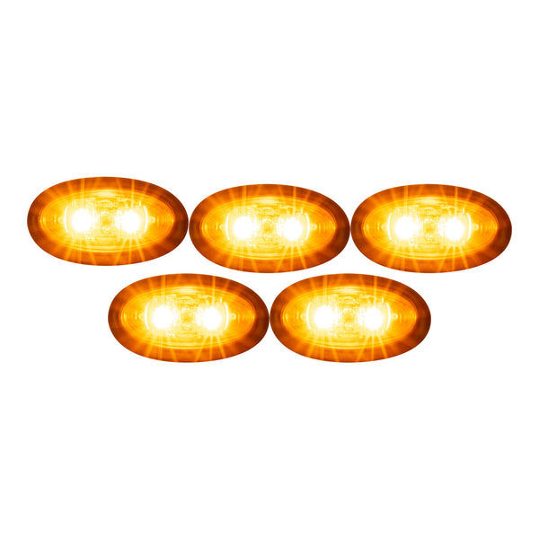 1 1/2" Clearance Lights | LED | Mini Oval Surface Mount Marker Lights | Multiple Colors