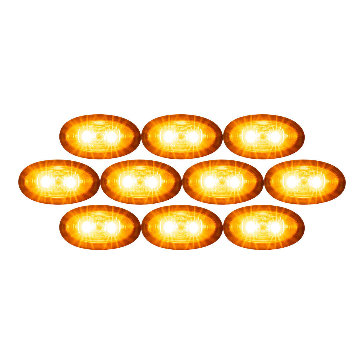 Trailer Surface Mount Lights | 1 1/2" Mini Oval LED Marker Clearance Lights | Exterior Lighting to Improve Visibility & Safety