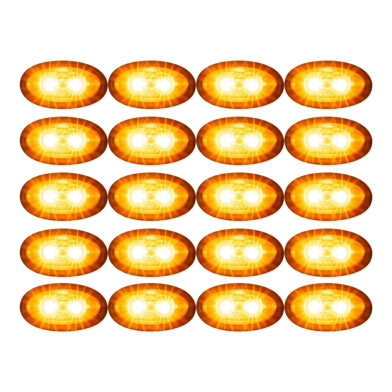 Trailer Surface Mount Lights | 1 1/2" Mini Oval LED Marker Clearance Lights | Exterior Lighting to Improve Visibility & Safety