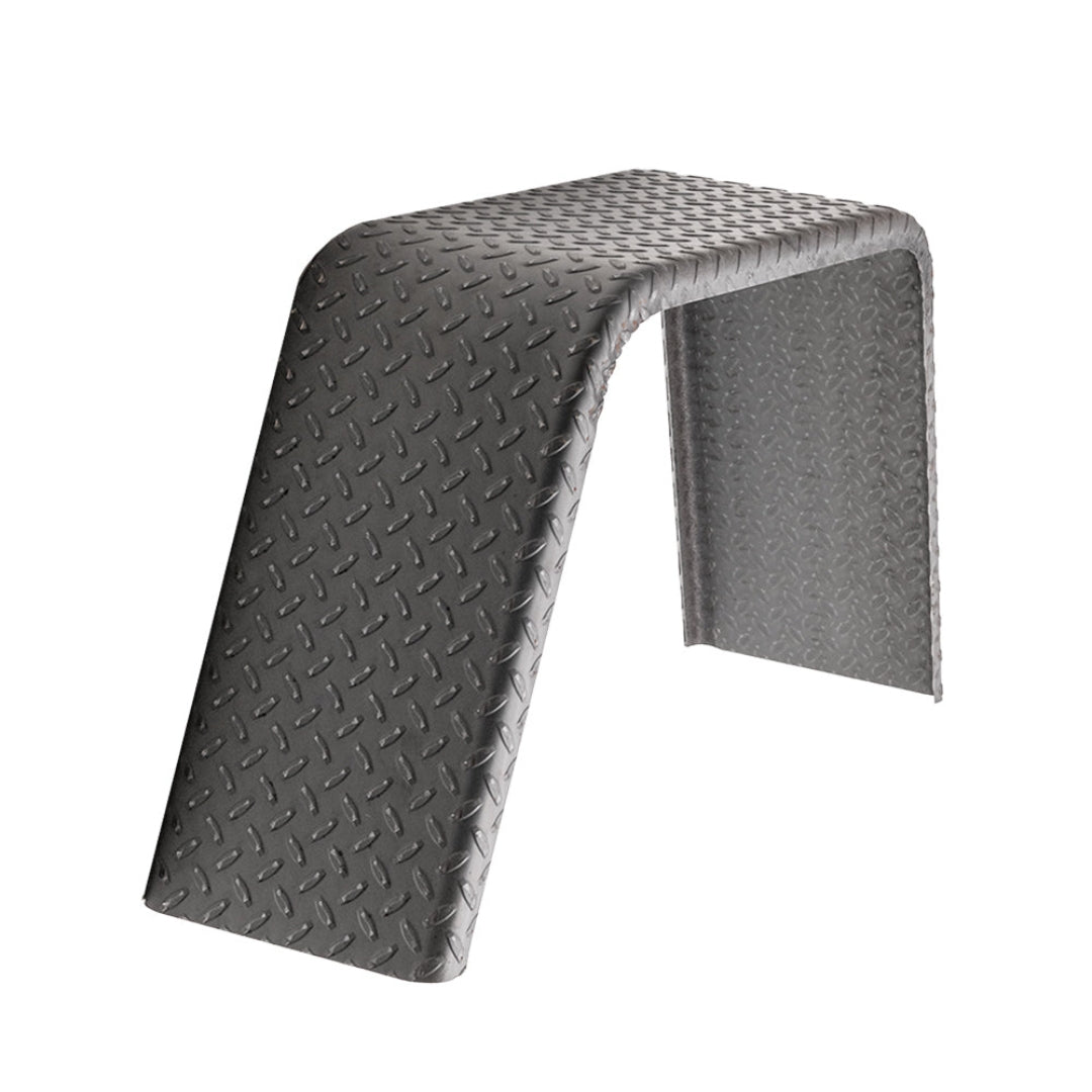 Trailer Fender | Steel Diamond Plate | Flat Top | 9" x 32" x 13"