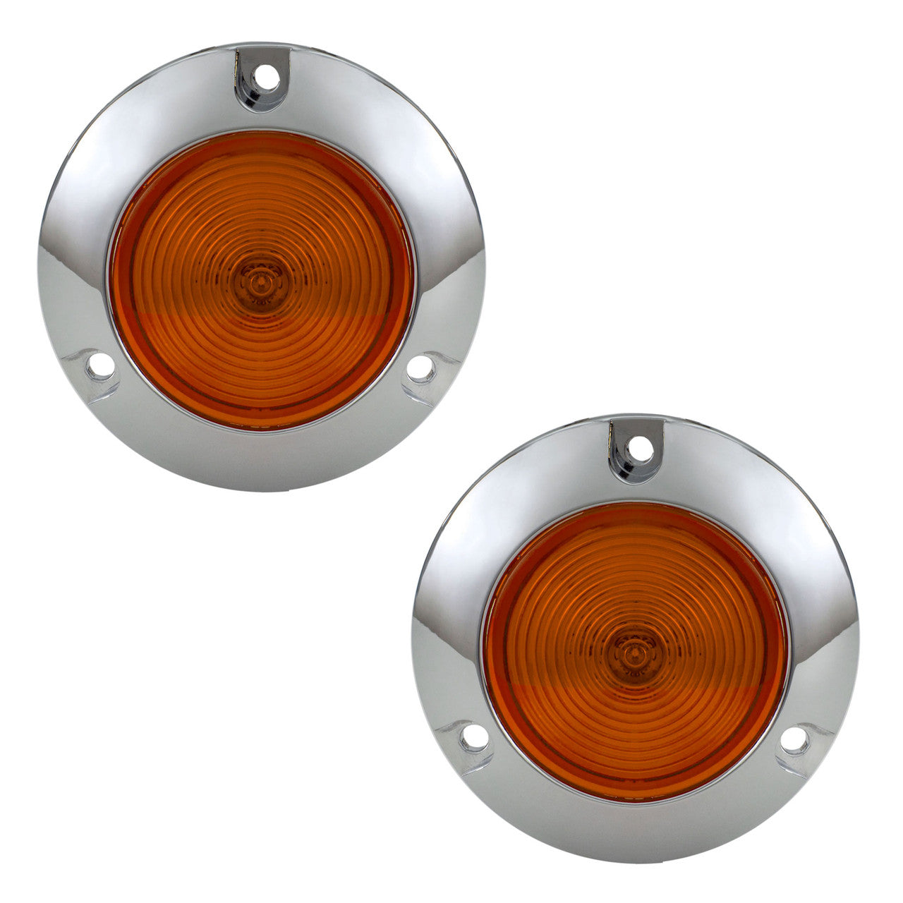 RV 2" LED Surface Mount Light | Round Amber/Amber Trailer Marker or Clearance Light | Improved Visibility & Safety