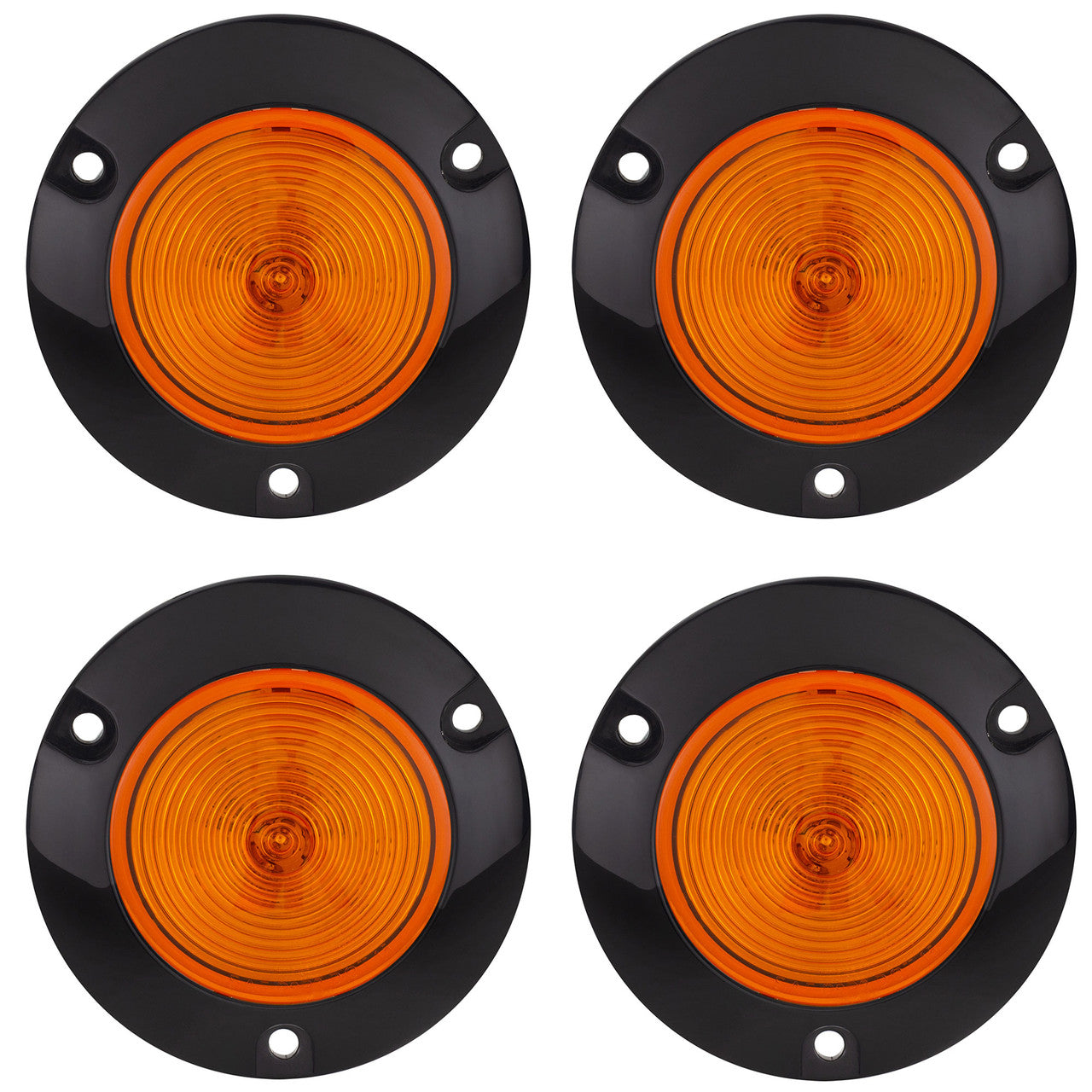 RV 2" LED Surface Mount Light | Round Amber/Amber Trailer Marker or Clearance Light | Improved Visibility & Safety