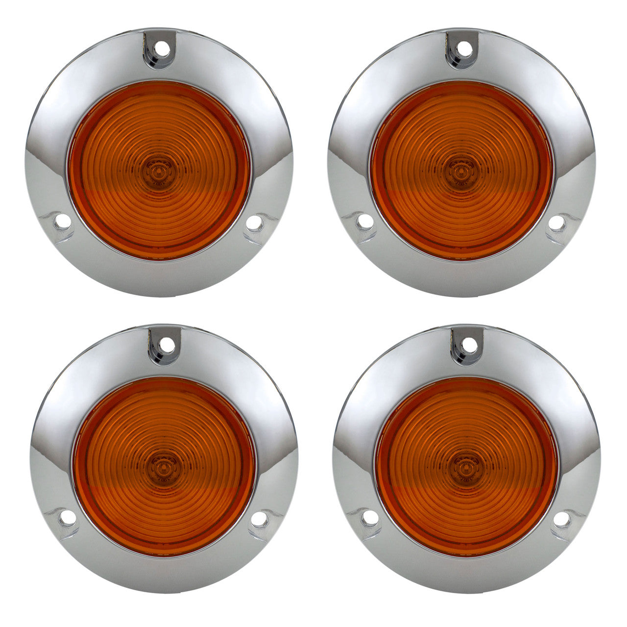 RV 2" LED Surface Mount Light | Round Amber/Amber Trailer Marker or Clearance Light | Improved Visibility & Safety