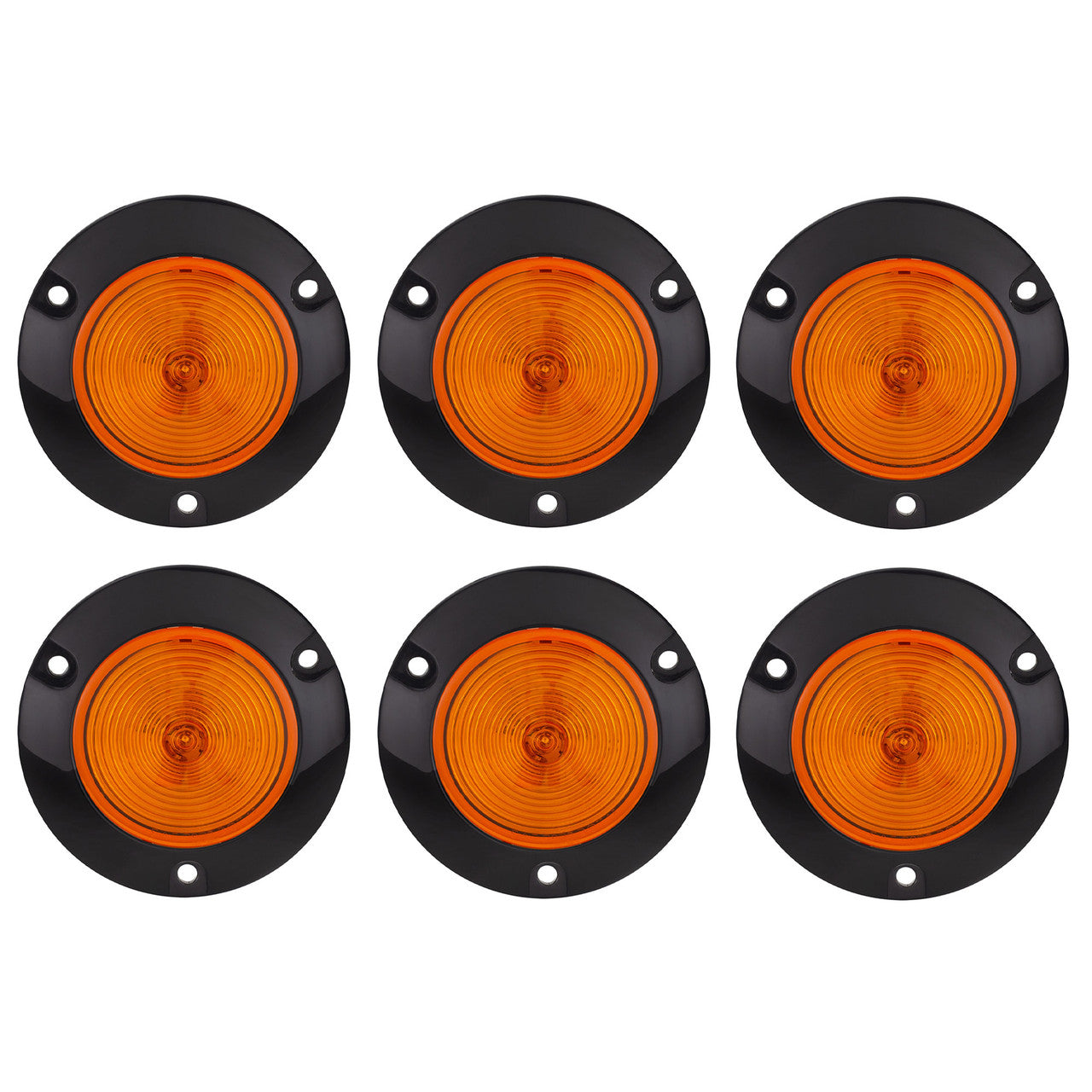 RV 2" LED Surface Mount Light | Round Amber/Amber Trailer Marker or Clearance Light | Improved Visibility & Safety