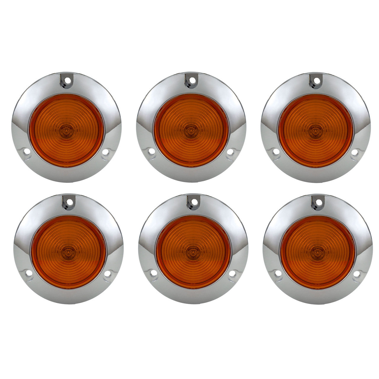 RV 2" LED Surface Mount Light | Round Amber/Amber Trailer Marker or Clearance Light | Improved Visibility & Safety