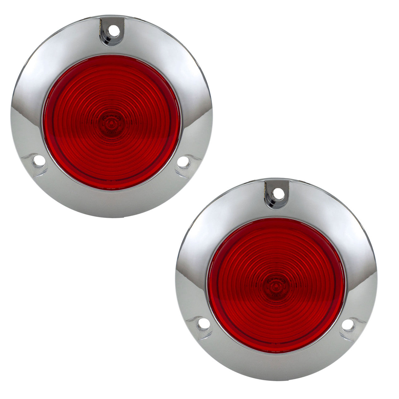 RV 2" LED Surface Mount Light | Round Red/Red Trailer Marker or Clearance Light | Improved Visibility & Safety