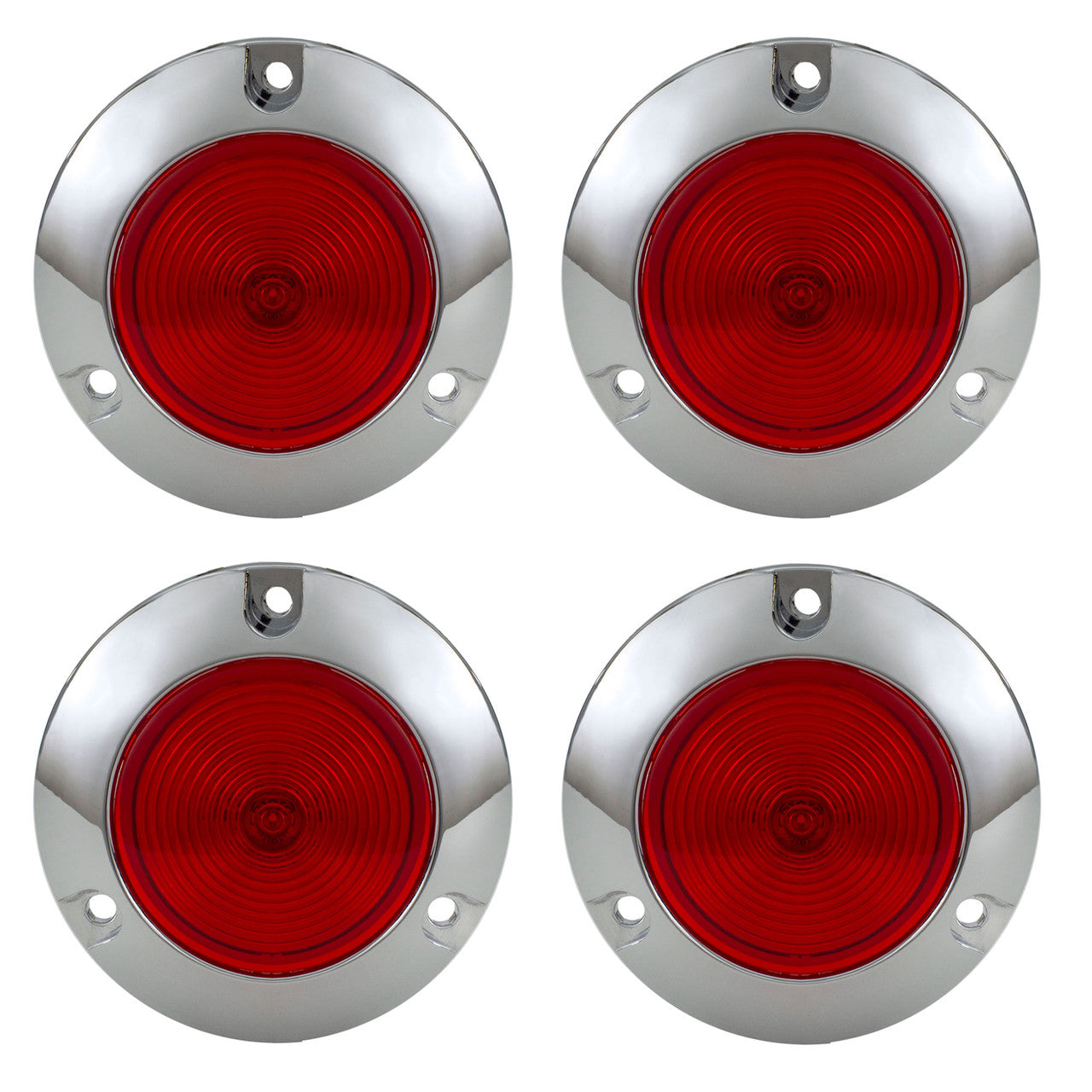 RV 2" LED Surface Mount Light | Round Red/Red Trailer Marker or Clearance Light | Improved Visibility & Safety