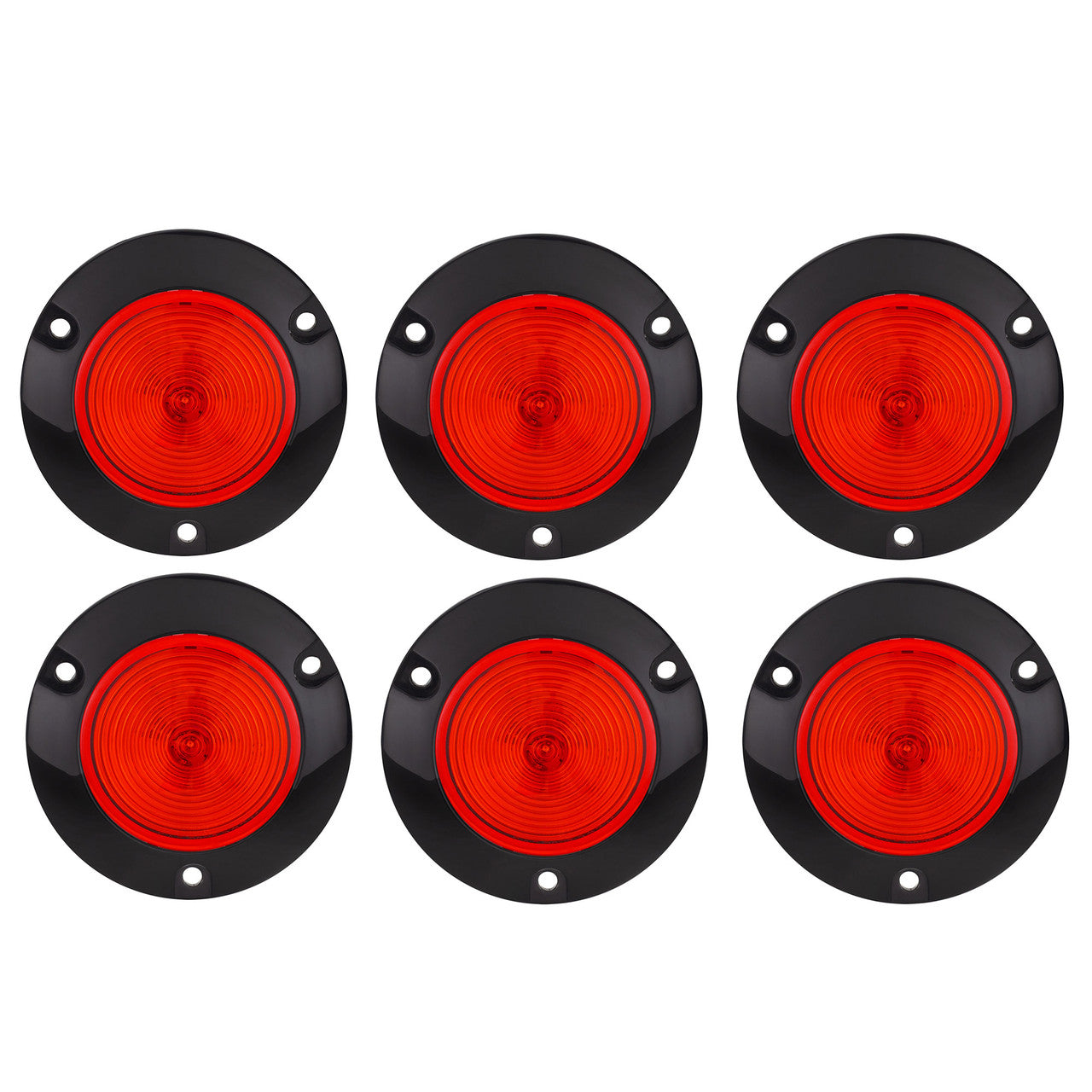 RV 2" LED Surface Mount Light | Round Red/Red Trailer Marker or Clearance Light | Improved Visibility & Safety