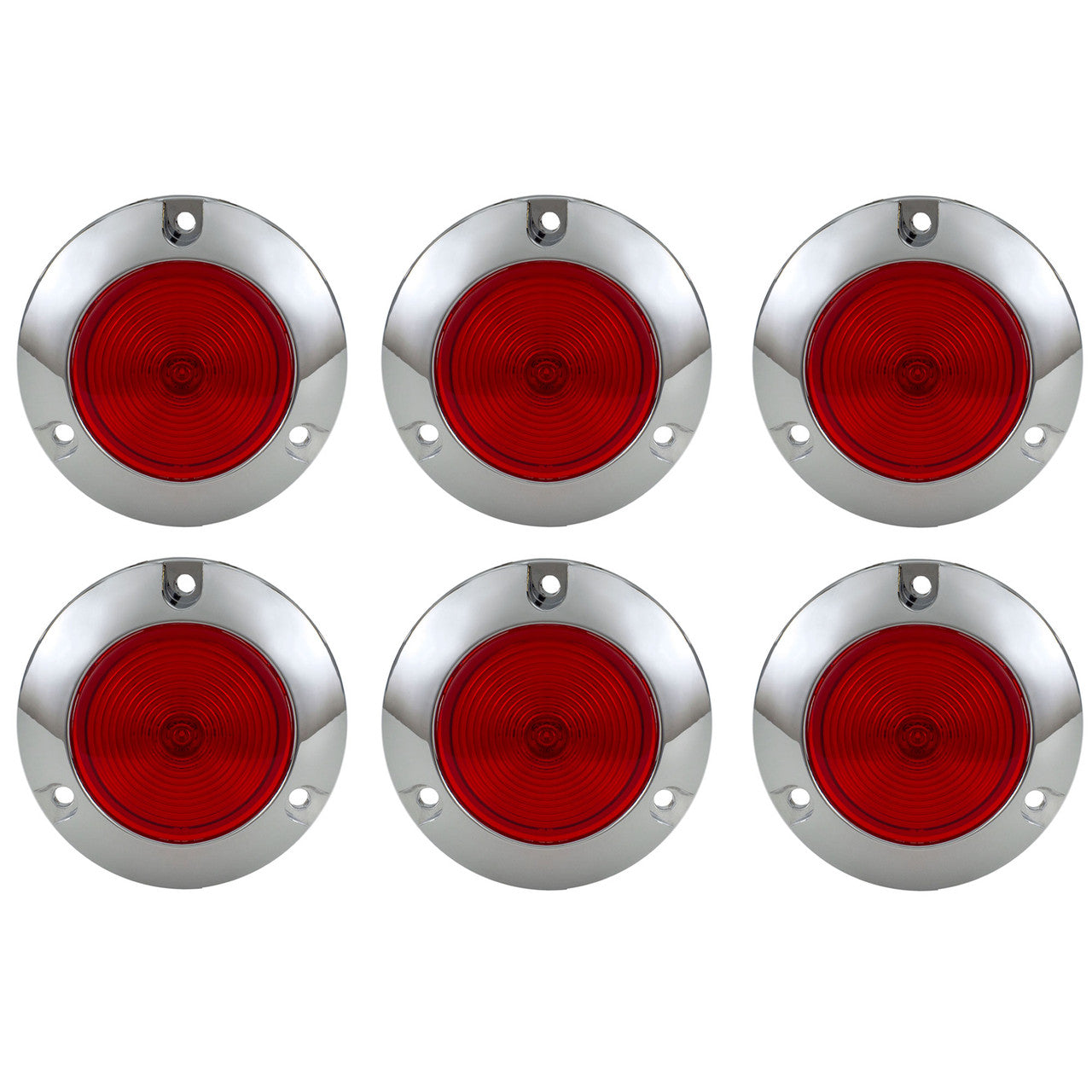 RV 2" LED Surface Mount Light | Round Red/Red Trailer Marker or Clearance Light | Improved Visibility & Safety