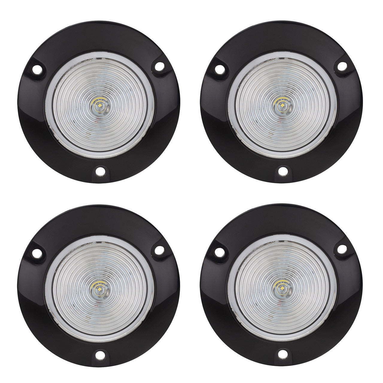 RV 2" LED Surface Mount Light | Round Clear/Clear Trailer Marker or Clearance Light | Improved Visibility & Safety