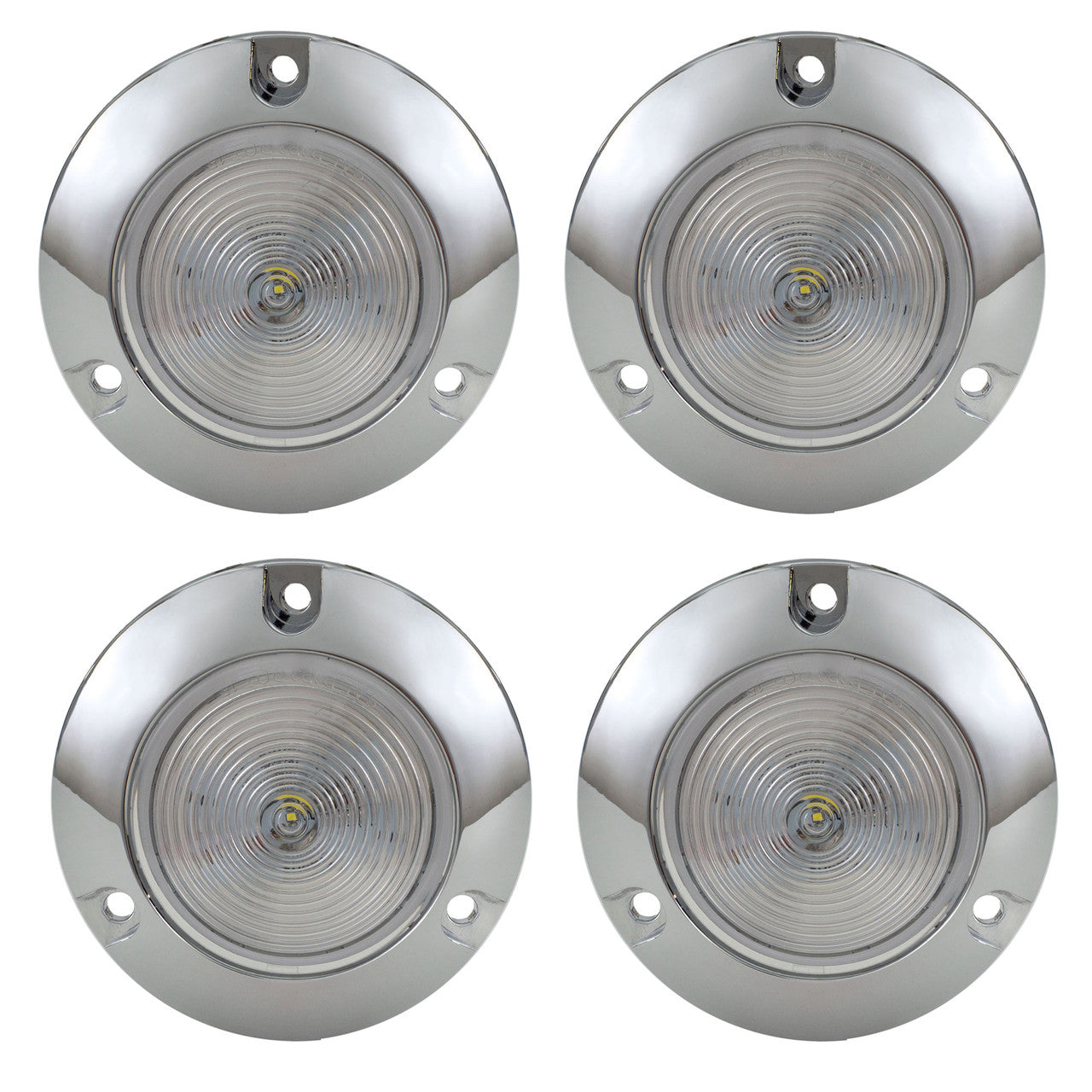 RV 2" LED Surface Mount Light | Round Clear/Clear Trailer Marker or Clearance Light | Improved Visibility & Safety