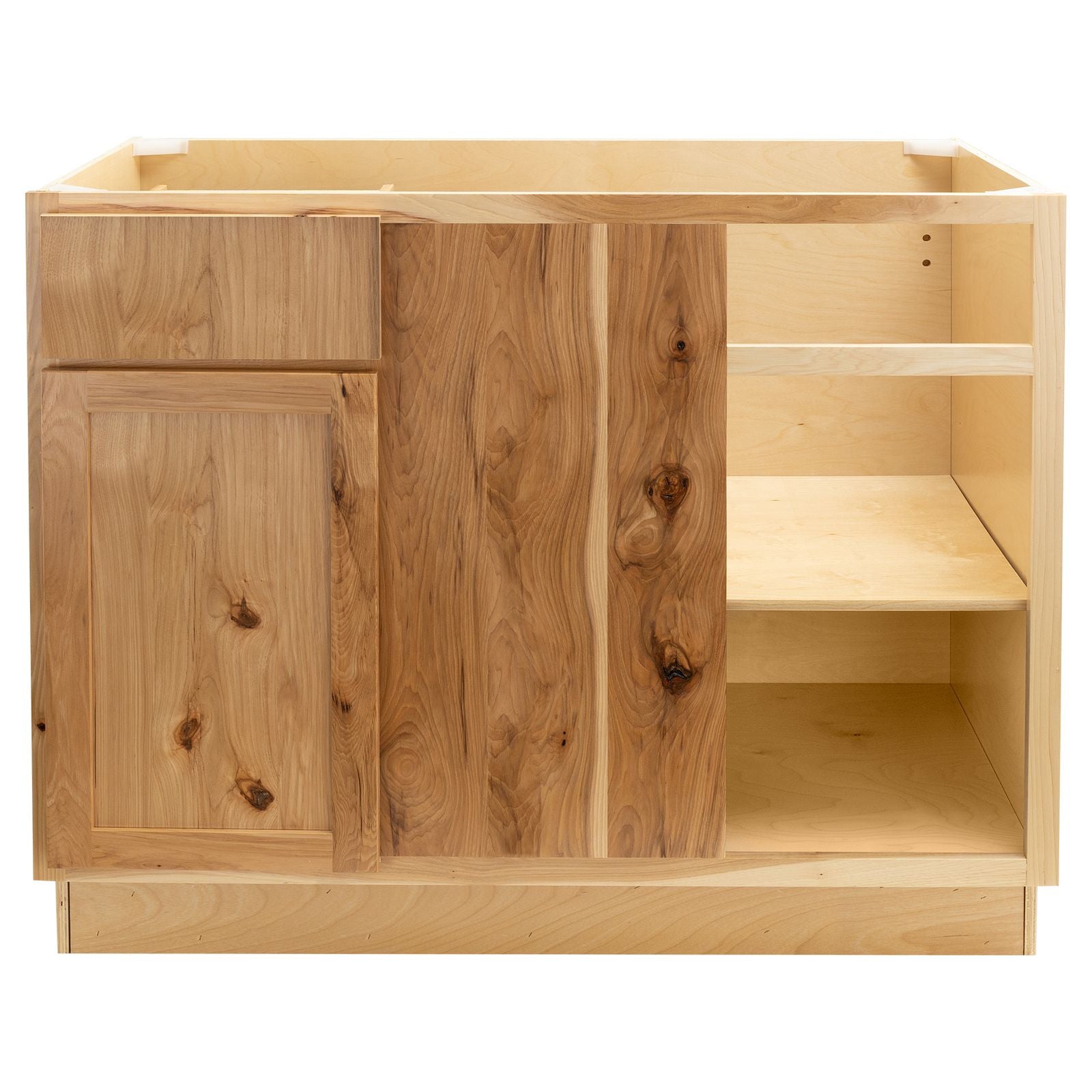 RV Blind Base Corner Cabinet | Rustic Hickory