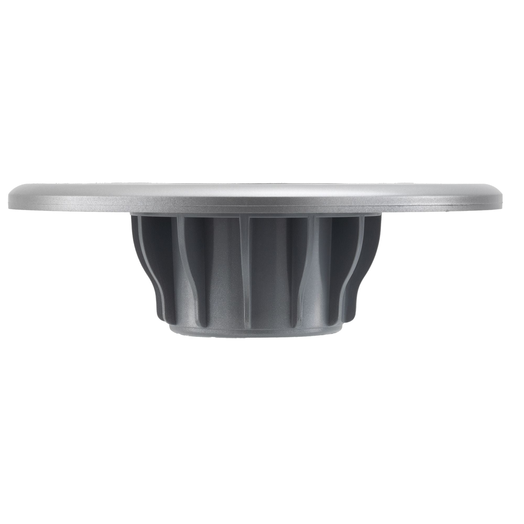 RV Table Pedestal Base Flush Mount | Plastic | Black and Chrome