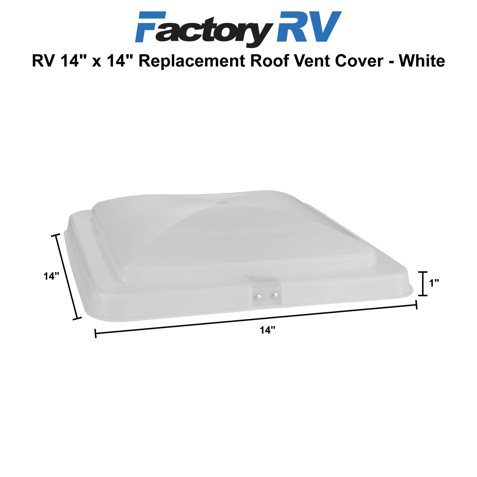 Ventline RV Camper Vent Cover | 14" x 14" Replacement Roof Vent Cover | White